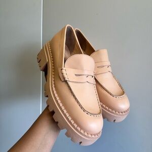 Free people nude platform loafers